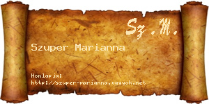 Szuper Marianna névjegykártya