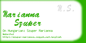 marianna szuper business card